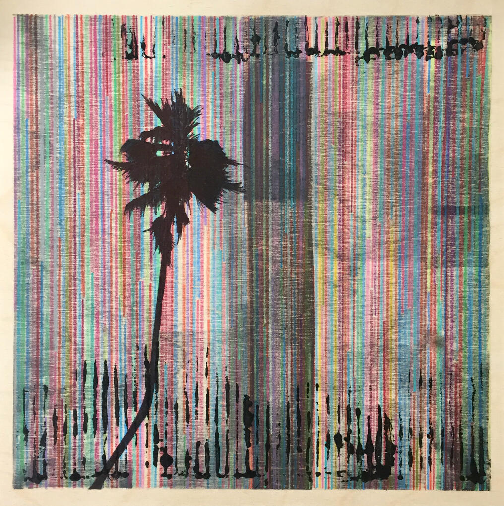 Acid Paradise || 2013 || Acrylic, graphite and sharpie || by Nate DeWaele